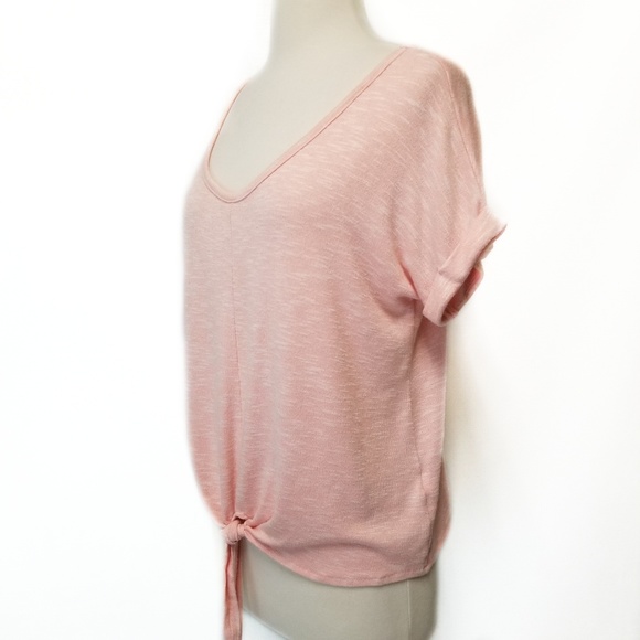 JUICY COUTURE Womens Pink T Shirt Knotted Size XS - Picture 2 of 7